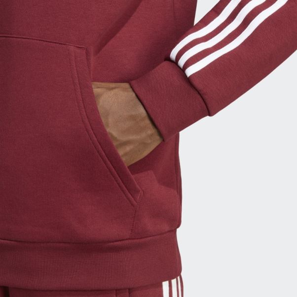 Sweat à Capuche Adidas Adicolor Classics 3 Bandes Rouge