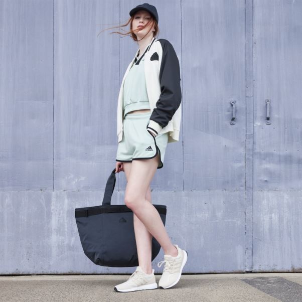 Adidas Short Taille Haute En Tissu éponge Vert
