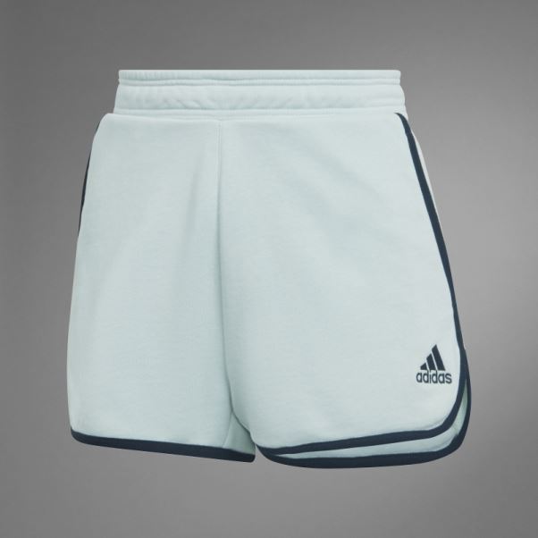 Adidas Short Taille Haute En Tissu éponge Vert
