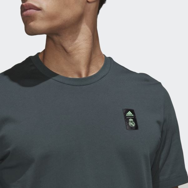 Maillot Real Madrid Tiro 21 Lifestyler En Coton Lourd Adidas Vert