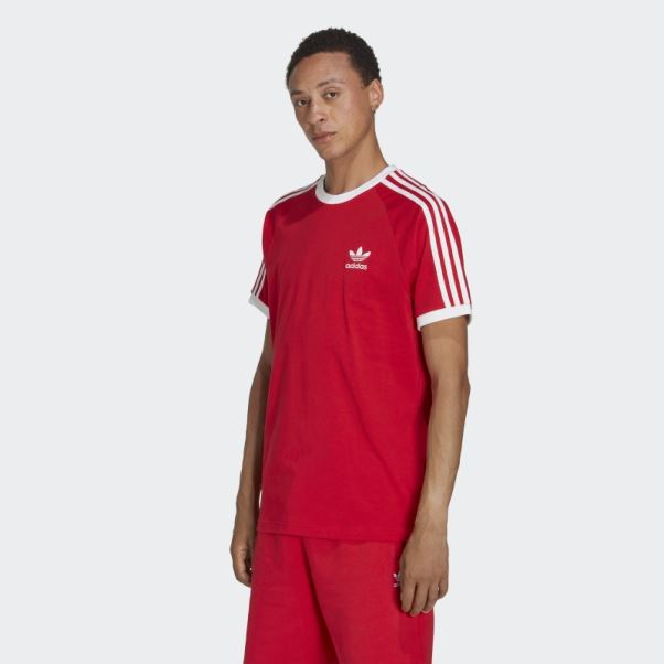 Adidas Adicolor Classics T-shirt 3 Bandes écarlate