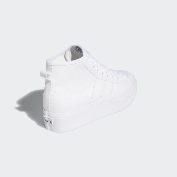 Nizza Plate-forme Mid Chaussures Adidas Blanc