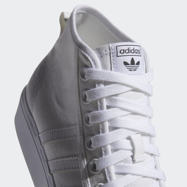 Nizza Plate-forme Mid Chaussures Adidas Blanc