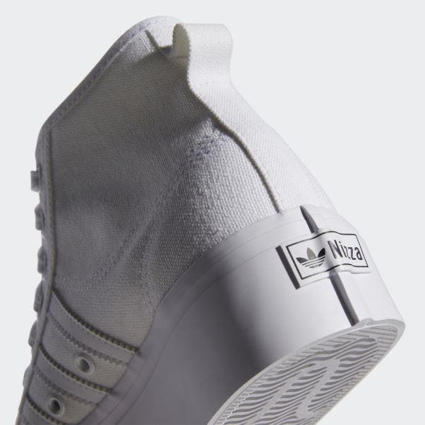 Nizza Plate-forme Mid Chaussures Adidas Blanc