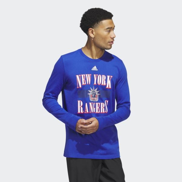 T-shirt Manches Longues Playmaker Rangers Bleu Royal Adidas