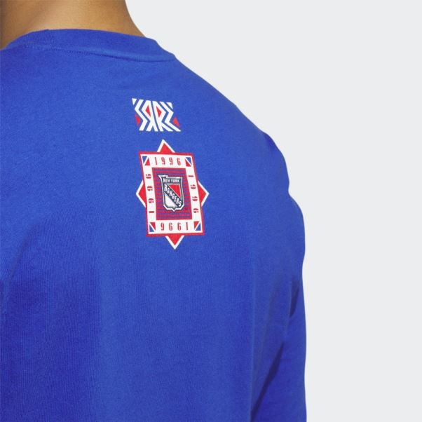 T-shirt Manches Longues Playmaker Rangers Bleu Royal Adidas