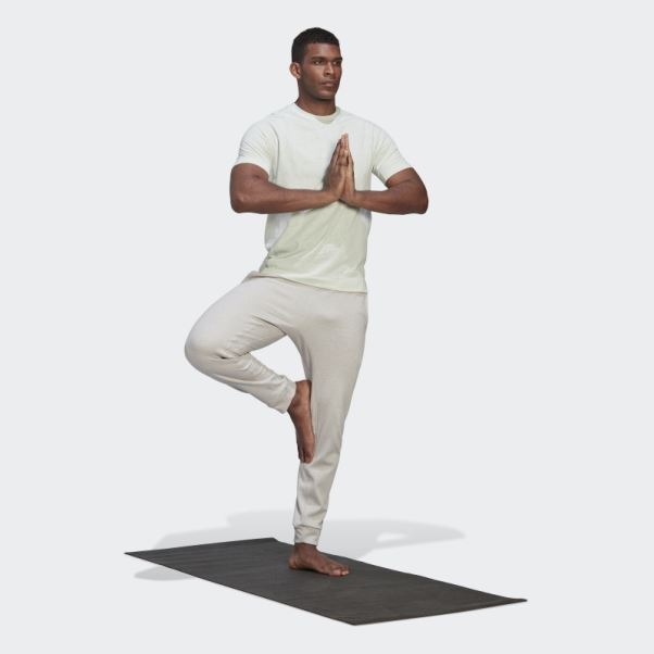 Adidas T-shirt D'entraînement De Yoga Vert
