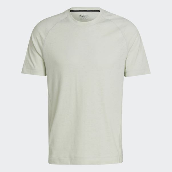 Adidas T-shirt D'entraînement De Yoga Vert