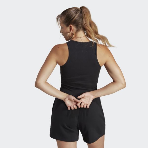 Débardeur Côtelé Adidas Adicolor Essentials Noir