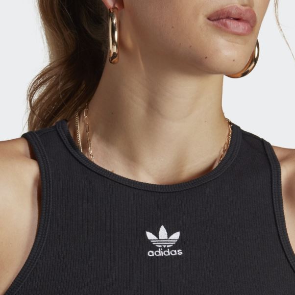 Débardeur Côtelé Adidas Adicolor Essentials Noir
