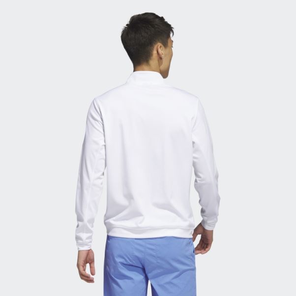 Sweat 1/4 Zip Surélevé Blanc Adidas