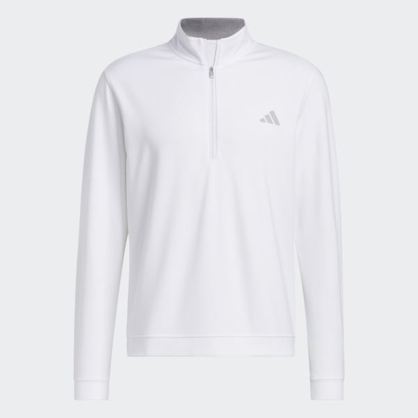 Sweat 1/4 Zip Surélevé Blanc Adidas