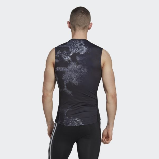 T-shirt Sans Manches Adidas Techfit Allover Print Training Multicolore
