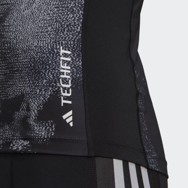 T-shirt Sans Manches Adidas Techfit Allover Print Training Multicolore