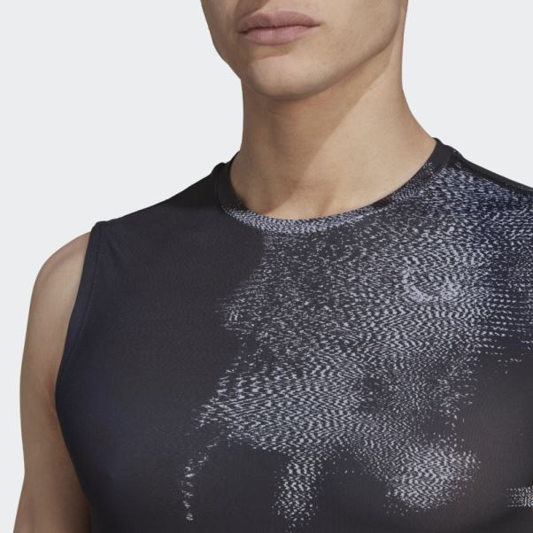 T-shirt Sans Manches Adidas Techfit Allover Print Training Multicolore