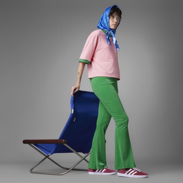 Legging Adicolor 70s Vert évasé Adidas