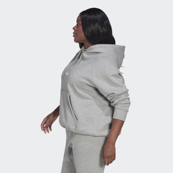 Sweat à Capuche Oversize (taille Plus) Adidas Gris Moyen