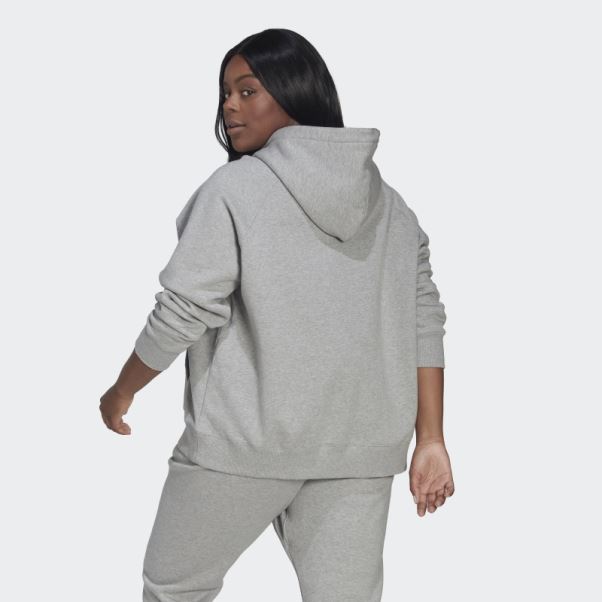 Sweat à Capuche Oversize (taille Plus) Adidas Gris Moyen