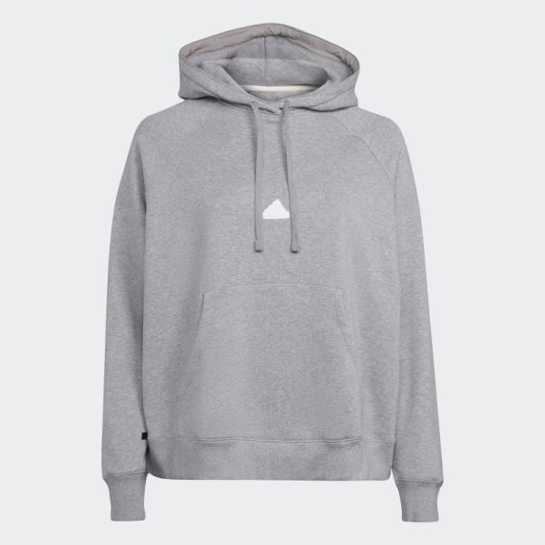 Sweat à Capuche Oversize (taille Plus) Adidas Gris Moyen