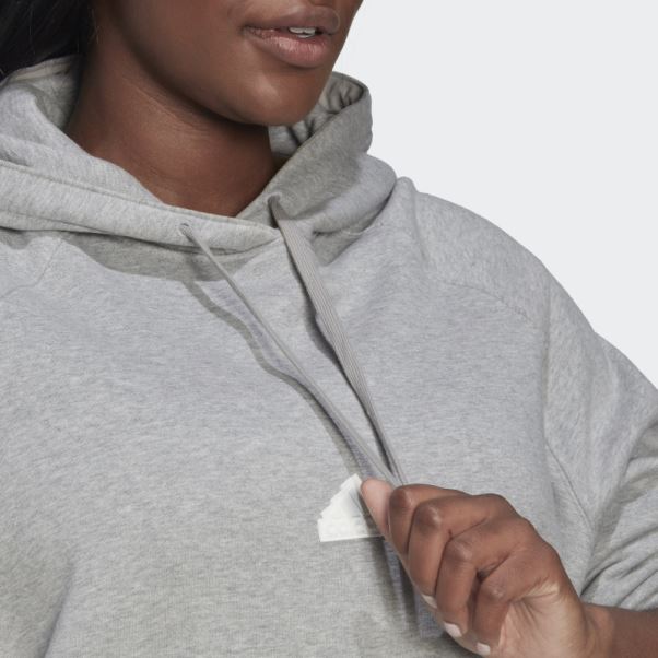 Sweat à Capuche Oversize (taille Plus) Adidas Gris Moyen