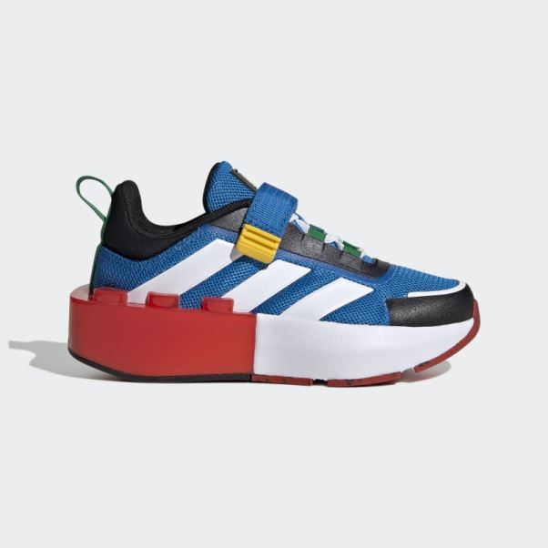 Adidas X Lego Tech Rnr Chaussures à Lacets élastiques Et Sangle Supérieure Shock Blue Fashion