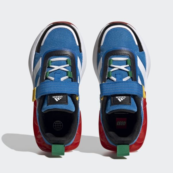 Adidas X Lego Tech Rnr Chaussures à Lacets élastiques Et Sangle Supérieure Shock Blue Fashion
