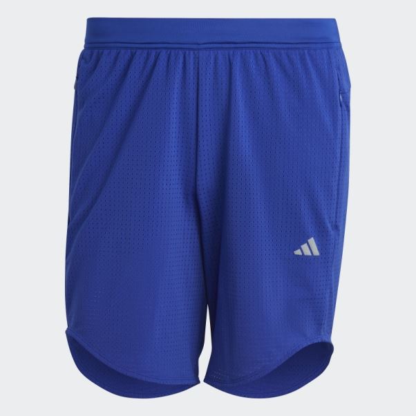 Short D'entraînement En Maille Hiit Bleu Adidas