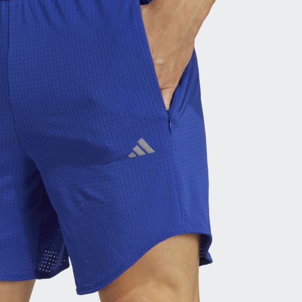 Short D'entraînement En Maille Hiit Bleu Adidas