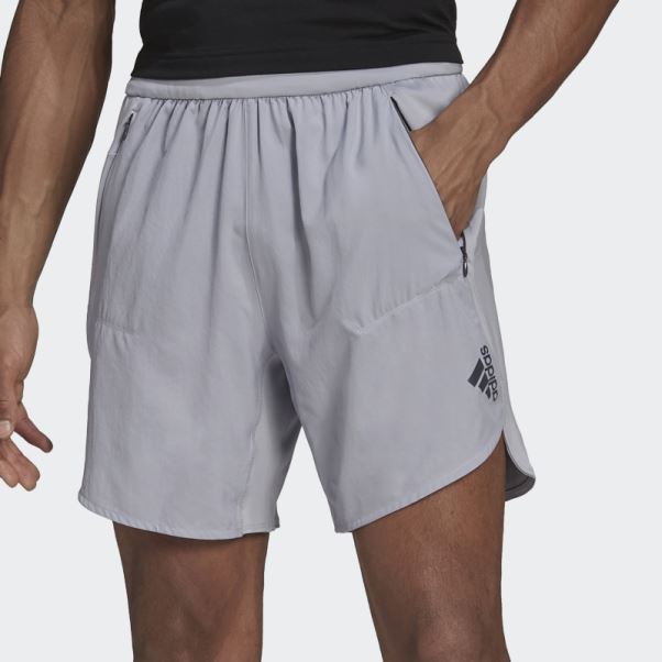 Conçu Pour Le Short D'entraînement Argent Adidas