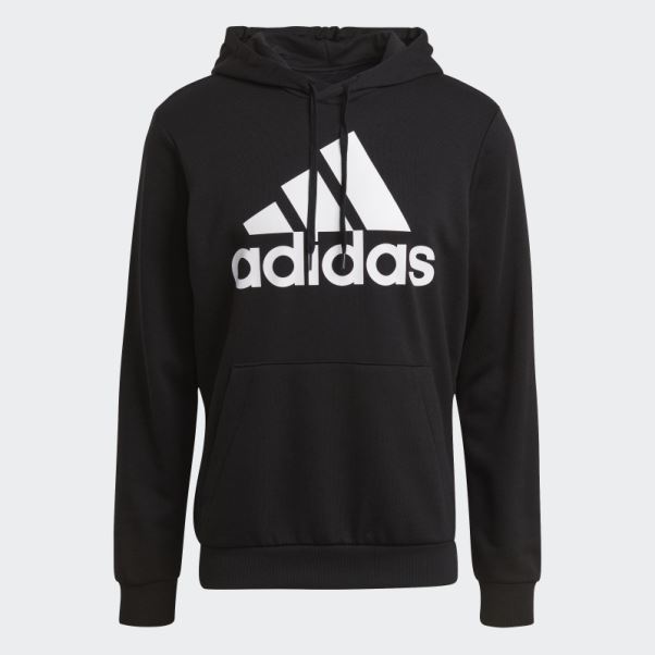 Adidas Essentials French Terry Gros Logo Sweat à Capuche Blanc