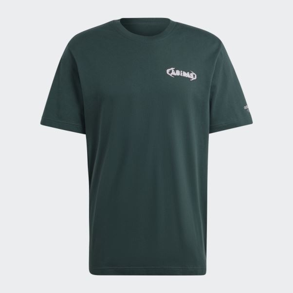 T-shirt Campus Graphique Adidas Vert Minéral