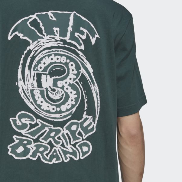 T-shirt Campus Graphique Adidas Vert Minéral