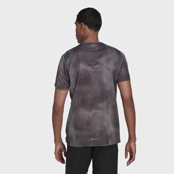 T-shirt Adidas Own The Run Colorblock Gris