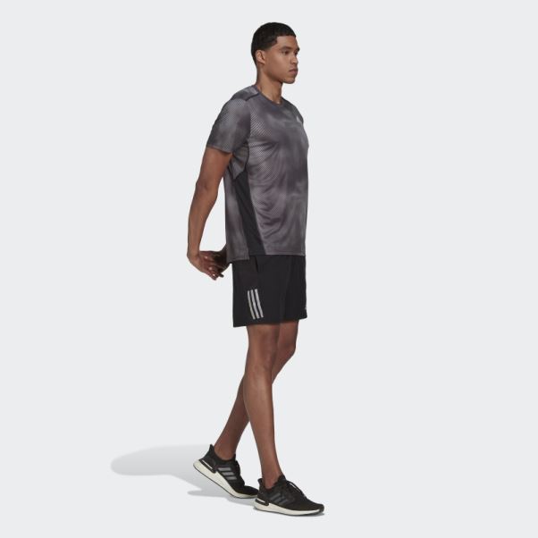 T-shirt Adidas Own The Run Colorblock Gris