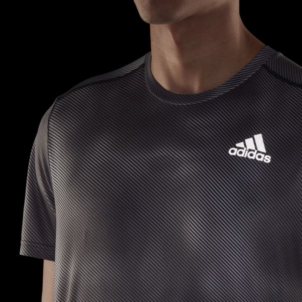 T-shirt Adidas Own The Run Colorblock Gris