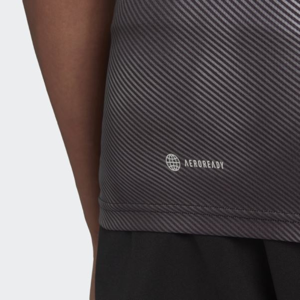 T-shirt Adidas Own The Run Colorblock Gris