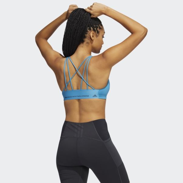 Soutien-gorge Adidas Coreflow Medium-support Craft Bleu