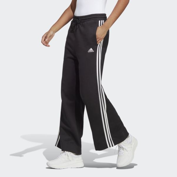 Pantalon Large En Molleton à 3 Bandes Essentials Adidas Noir