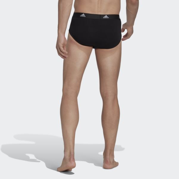 Slip 3 Bandes En Coton Confort Flex Adidas Noir