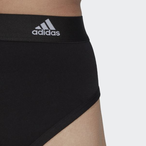 Slip 3 Bandes En Coton Confort Flex Adidas Noir