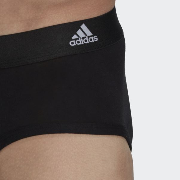 Slip 3 Bandes En Coton Confort Flex Adidas Noir