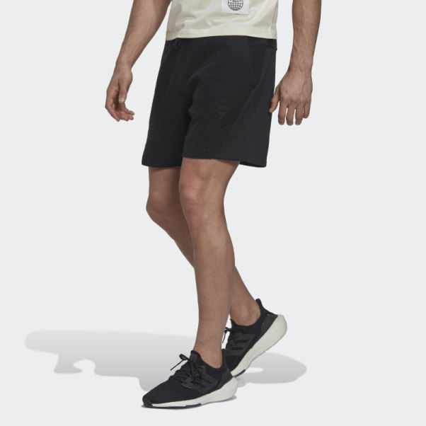 Short Adidas En Tissu éponge Inversé Noir (non Genré)