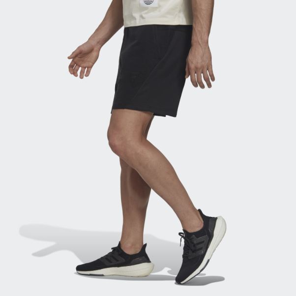 Short Adidas En Tissu éponge Inversé Noir (non Genré)