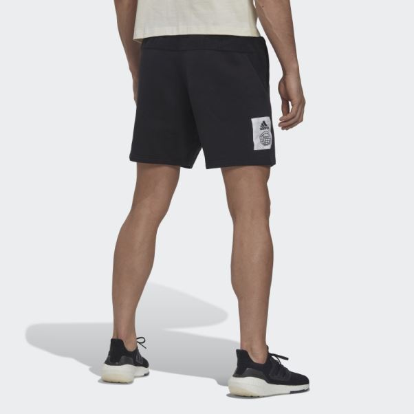 Short Adidas En Tissu éponge Inversé Noir (non Genré)