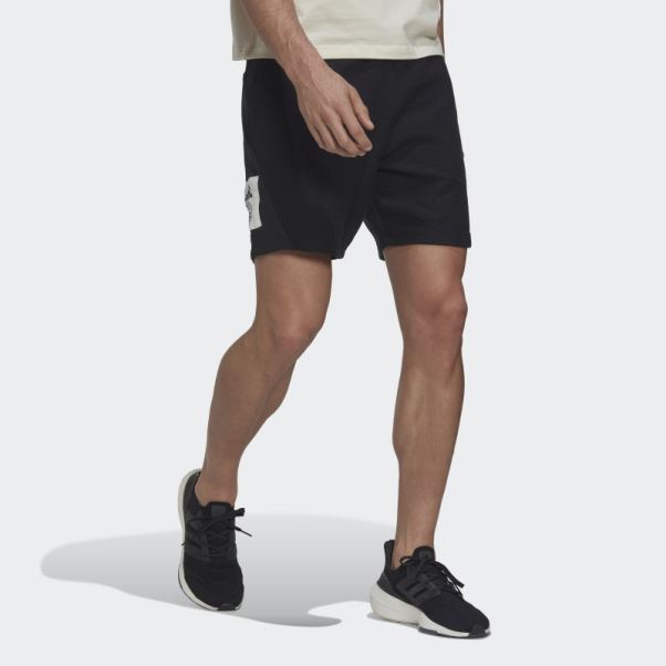 Short Adidas En Tissu éponge Inversé Noir (non Genré)