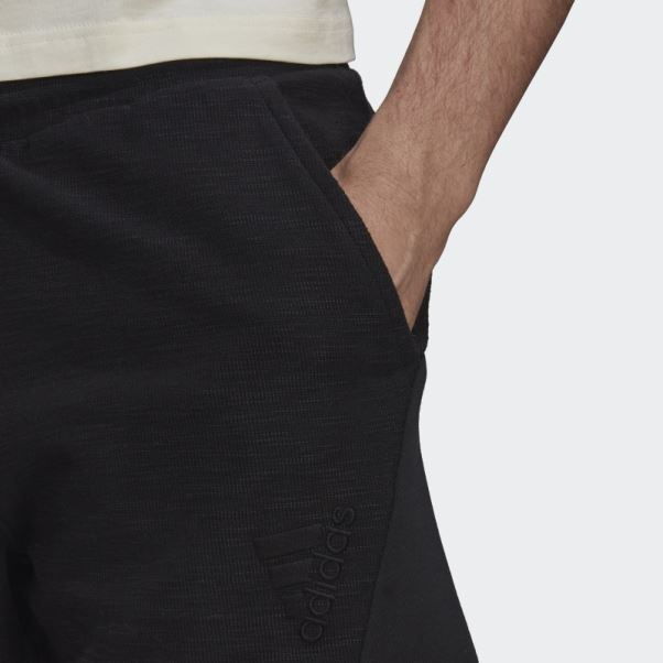 Short Adidas En Tissu éponge Inversé Noir (non Genré)