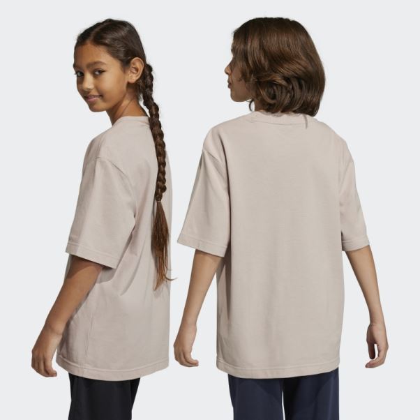 T-shirt En Piqué Logo Future Icons Taupe Adidas