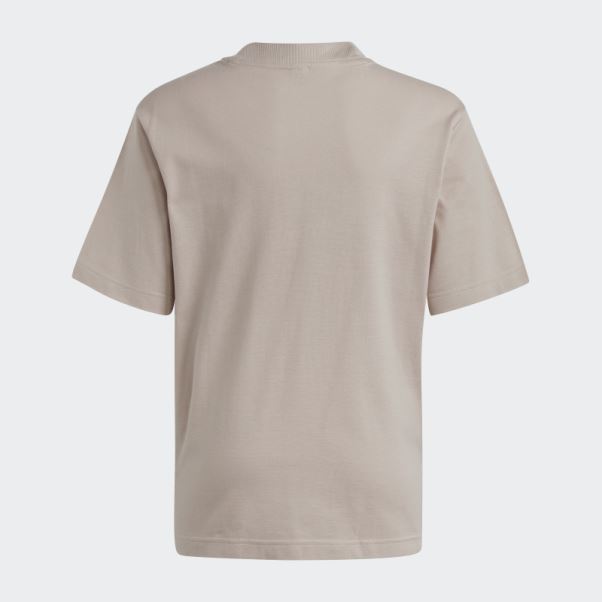 T-shirt En Piqué Logo Future Icons Taupe Adidas
