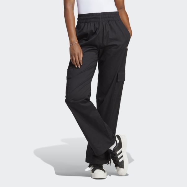 Pantalon Cargo Large Noir Adidas
