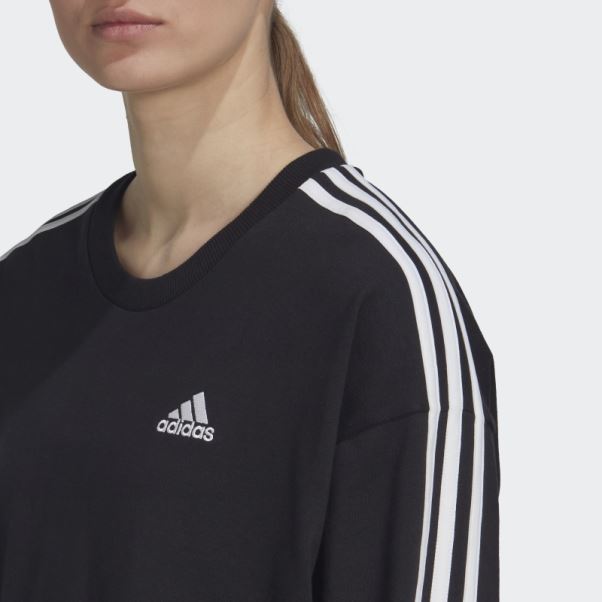 Robe Mi-longue Adidas Essentials Noire à 3 Bandes